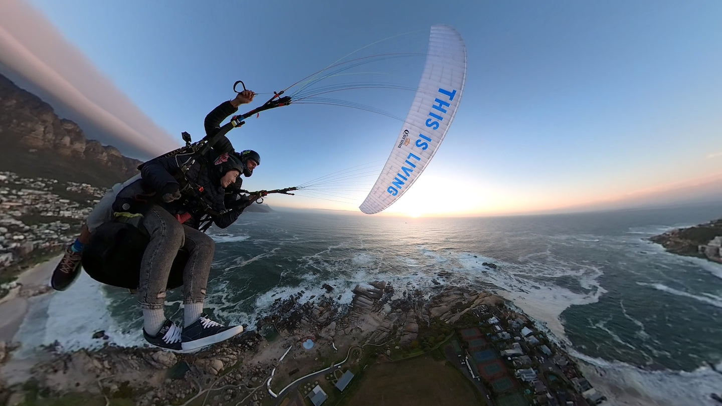 This is living paragliding over Camps bay and the 12 Apostles