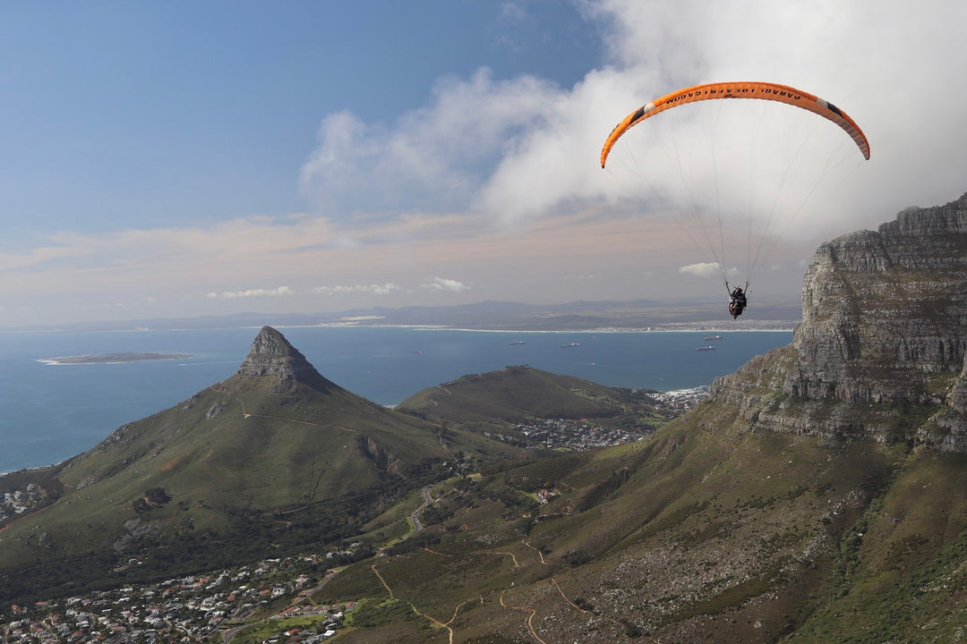 Cape Town and Lions Head view from a paragliding experience