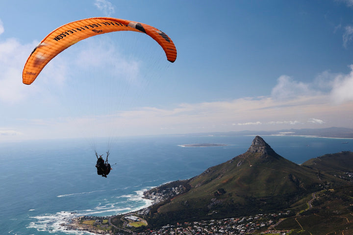 Paraglide Africa tandem experience with Lions Head view