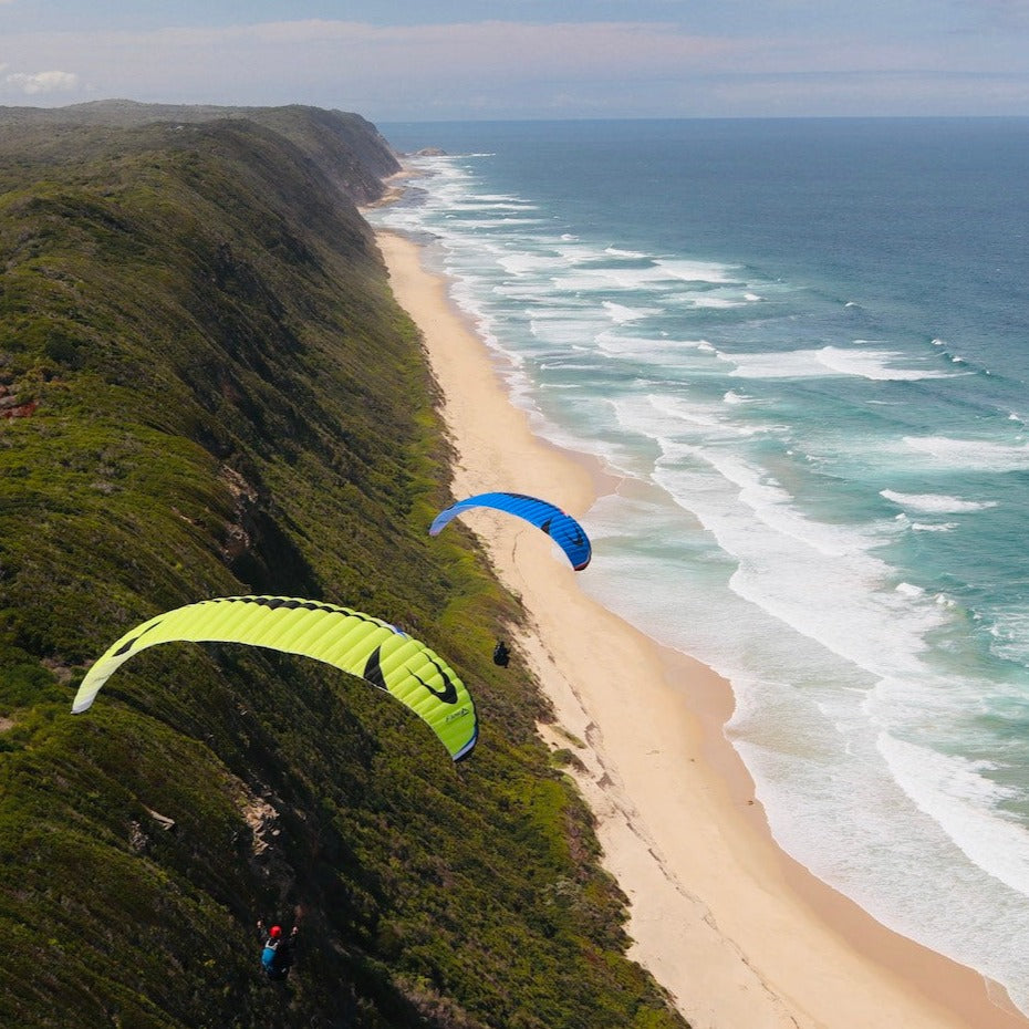 Two paraglider's learning to paraglide with Paraglide Africa